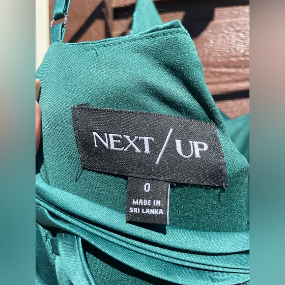 Women’s Emerald green cowl neck prom dress - Picture 5 of 8